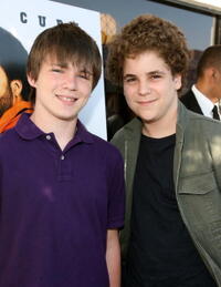 Miles Chandler and Alan Aisenberg at the premiere of "The Longshots."