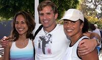 Michelle Bonilla Dr. Robert Ray and Rae Dawn Chong at the celebrity "Racquet Rumble 2005."