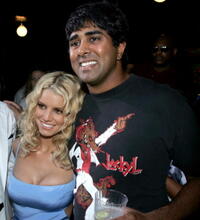Jessica Simpson and Jay Chandrasekhar at the premiere of "The Dukes of Hazzard."