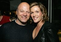 Michael Chiklis and Catherine Dent at "The Shield" seasons 5 and 6 DVD launch party.