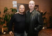 Michael Chiklis and Shawn Ryan at "The Shield" seasons 5 and 6 DVD launch party.