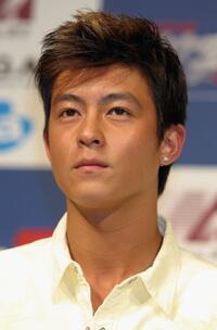 Edison Chen at the press conference to promote "Initial D."