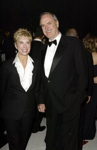 John Cleese and his wife at the Bond Marquee Albert Memorial for the world premiere party for the film "Die Another Day".