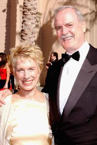 John Cleese and Alice Faye Eichelberger at the Shrine Auditorium for the 2004 Primetime Creative Arts Emmy Awards.