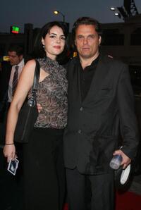 Monica Ramon and Damian Chapa at the screening of "Polanski Unauthorized."