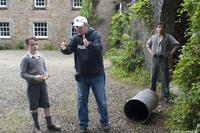 Alex Etel, director Jay Russell and Ben Chaplin on the set of "The Water Horse: Legend of the Deep."