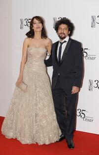 Dolores Chaplin and Radu Mihaileanu at the 35th Cesar's French Film Awards Ceremony.