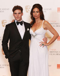 Sam Claflin and Minnie Driver at the Orange British Academy Film Awards in London.