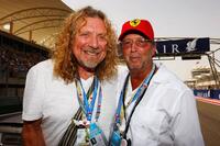 Robert Plant and Eric Clapton at the Bahrain Formula One Grand Prix.
