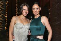 Lauren Cohan and Sarah Wayne Callies at the "The Walking Dead" 100th Issue Black-Carpet event in California.