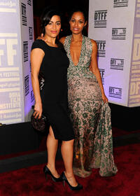 Yasmine Al Masri and Rula Jebreal at the premiere of "Casino Jack" during the 2010 Doha Tribeca Film Festival.