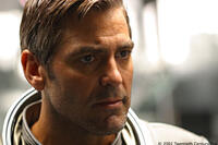 Astronaut George Clooney struggles to unlock the secrets of a strange planet, in "Solaris."