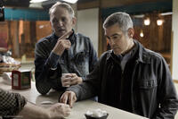 Director Anton Corbijn and George Clooney on the set of "The American."
