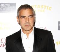 George Clooney at the after party of the London premiere of "Fantastic Mr. Fox."
