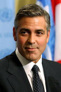 George Clooney at a N.Y. news conference after addressing the United Nations Security Council on Dafur.