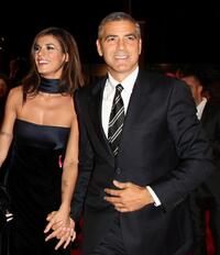 Elisabetta Canalis and George Clooney at the Italy premiere of "Up In The Air."