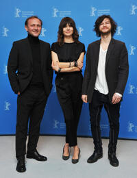 Andrzej Chyra, Malgoska Szumowska and Mateusz Kosciukiewicz at the photocall of "In the Name of" during the 63rd Berlinale International Film Festival.