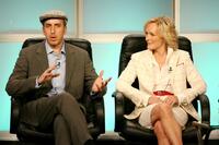Glenn Close and Todd A. Kessler at the FX Network portion of the Television Critics Association Press Tour for ''Damages''.