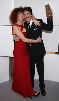 Sabine Azema and Francois Cluzet at the 32nd Cesars Film Awards ceremony.