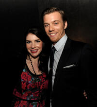 Producer Stephenie Meyer and Jake Abel at the California premiere of "The Host."