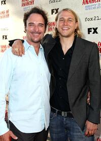 Kim Coates and Charlie Hunnam at the series premiere screening of "Sons of Anarchy."