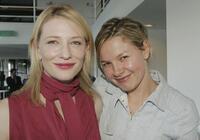 Cate Blanchett and Justine Clarke at the Sydney Theatre Company 2005 Season Launch (STC).