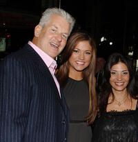 Lenny Clarke, Miss Teen USA Hilary Cruz and Callie Thorne at the "A Salute To Our troops" ceremony in New York.