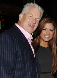 Lenny Clarke and Miss Teen USA Hilary Cruz at the "A Salute To Our troops" ceremony in New York.