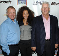 Terry Serpico, Sherri Saum and Lenny Clarke at the "A Salute To Our troops" ceremony in New York.