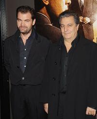 Clovis Cornillac and Christian Clavier at the Paris premiere of "La Sainte Victoire."