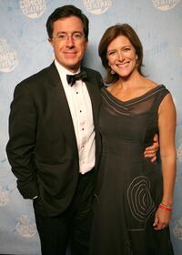 Stephen Colbert and wife Evelyn Mcgee at the Comedy Central's 2007 Emmy party.