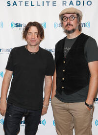 Larry LaLonde and Les Claypool at the SiriusXM Studio in New York.