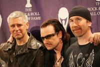 Adam Clayton, Bono and The Edge at the 20th Annual Rock And Roll Hall Of Fame Induction Ceremony.