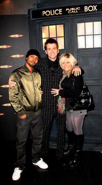 Noel Clarke, David Tennant and Camille Coduri at the gala screening of "Doctor Who" Christmas episode.