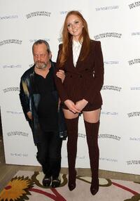 Terry Gilliam and Lily Cole at the premiere of "The Imaginarium of Doctor Parnassus."