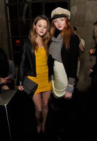Devon Aoki and Lily Cole at the Roland Mouret's Rainbow Collection launch for NET-A-PORTER.