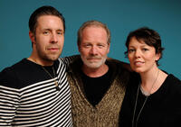 Writer/director Paddy Considine, Peter Mullan and Olivia Colman at the 2011 Sundance Film Festival in Utah.