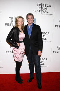 Jennifer Mudge and Chris Henry Coffey at the premiere of "The Bang Bang Club" during the Tribeca Film Festival.