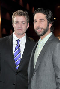Chris Henry Coffey and director/producer David Schwimmer at the California premiere of "Trust."