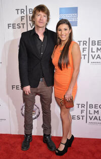Scott Coffey and Leah Lauren at the world premiere of "Adult World" during the 2013 Tribeca Film Festival.