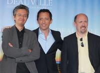 Pierre Coffin, Gad Elmaleh and Chris Renaud at the photocall for "Despicable Me" during the 36th American Film Festival.