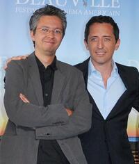 Pierre Coffin and Gad Elmaleh at the photocall for "Despicable Me" during the 36th American Film Festival.