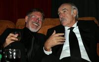 Sean Connery and Harrison Ford at the after party for the 34th afi Life Achievement Award.