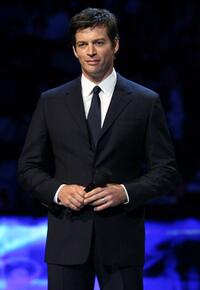 Harry Connick, Jr. at the 57th NBA All-Star Game, part of 2008 NBA All-Star Weekend.