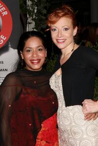 Liza Colon-Zayas and Elizabeth Canavan at the opening night party celebrating the world premiere of "The Little Flower of East Orange."