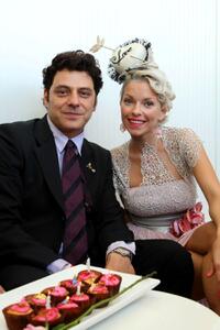 Vince Colosimo and Guest at the 2008 Melbourne Cup Carnival.