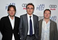 Christian Colson, director Danny Boyle and writer Simon Beaufoy at the 2008 AFI Fest Tribute To Danny Boyle.