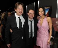 Christian Colson, writer Simon Beaufoy and executive producer Lisa Maria Falcone at the premiere of "127 Hours."