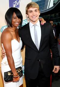 Monique Coleman and Neil Haskell at the premiere of "The American Mall."