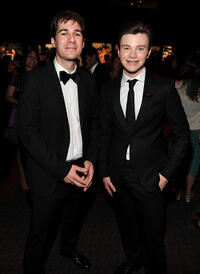 Deputy Photo Editor of Time, Paul Moakley and Chris Colfer at the Cocktail party of TIME 100 Gala, TIME'S 100 Most Influential People In The World.